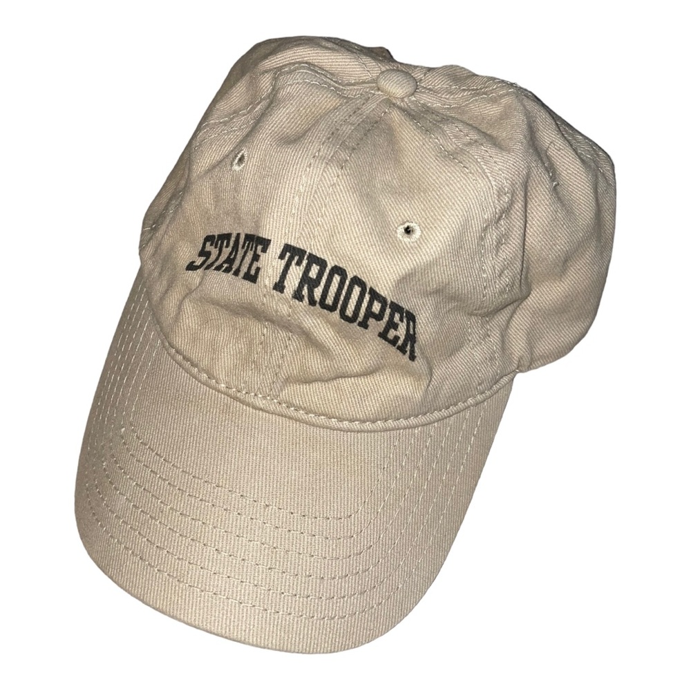 State Trooper Tan Adjustable Baseball Cap One Size Fits Most